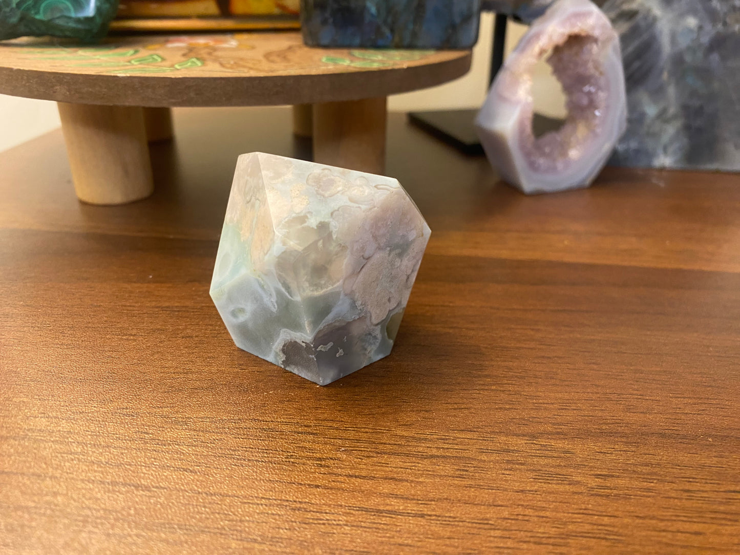 Green Flower Agate Gusher