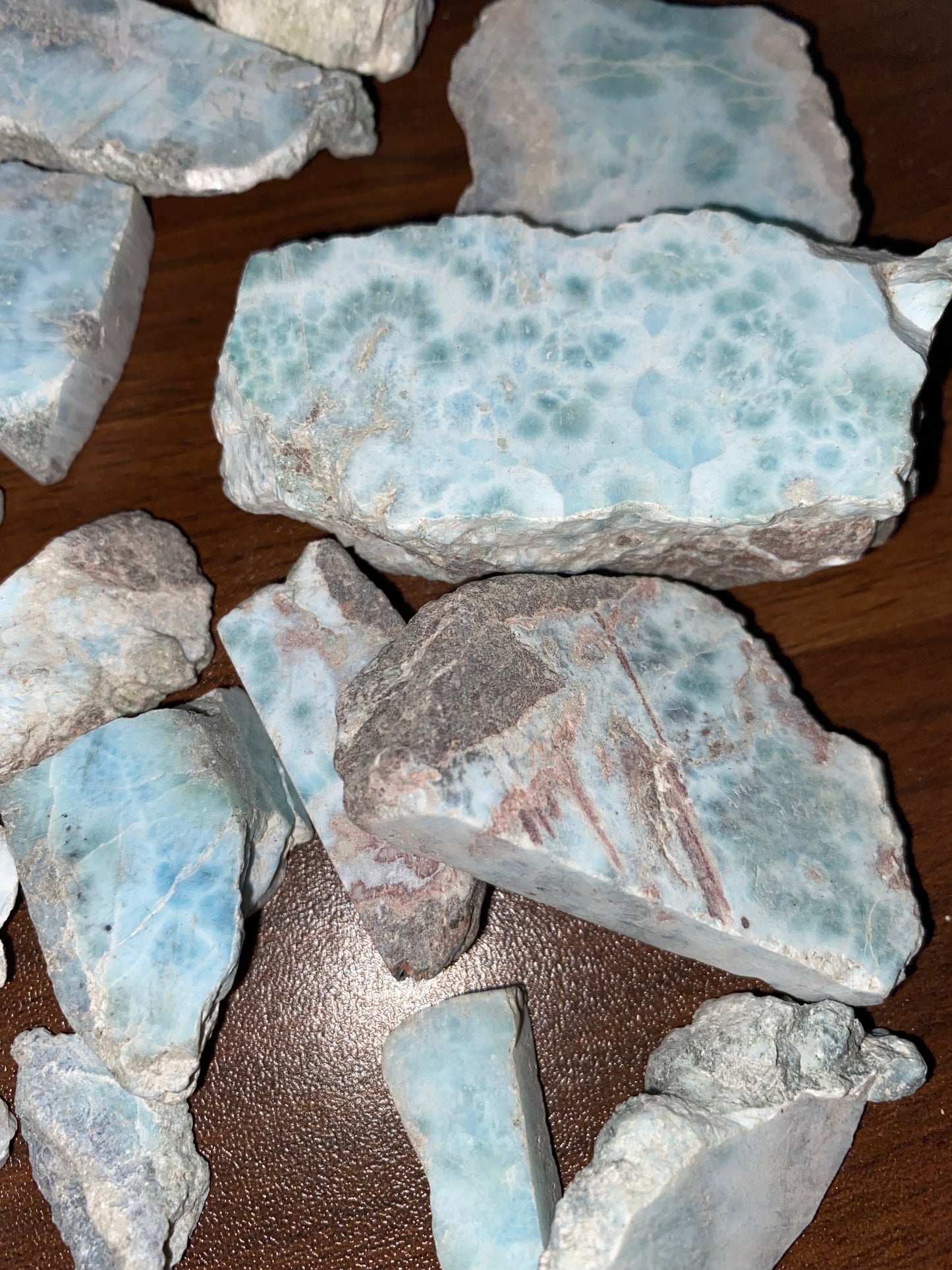 Rough Larimar Pieces