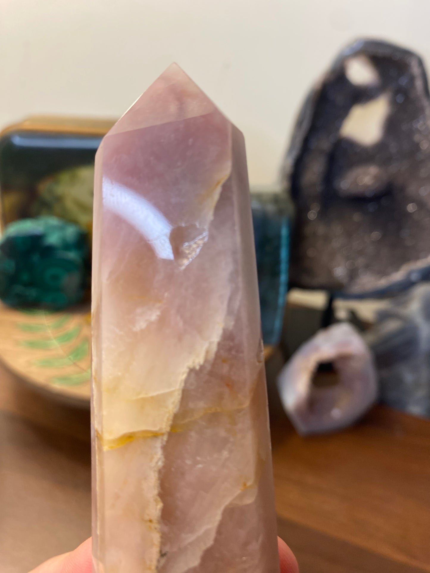 Lavender Rose Quartz Tower