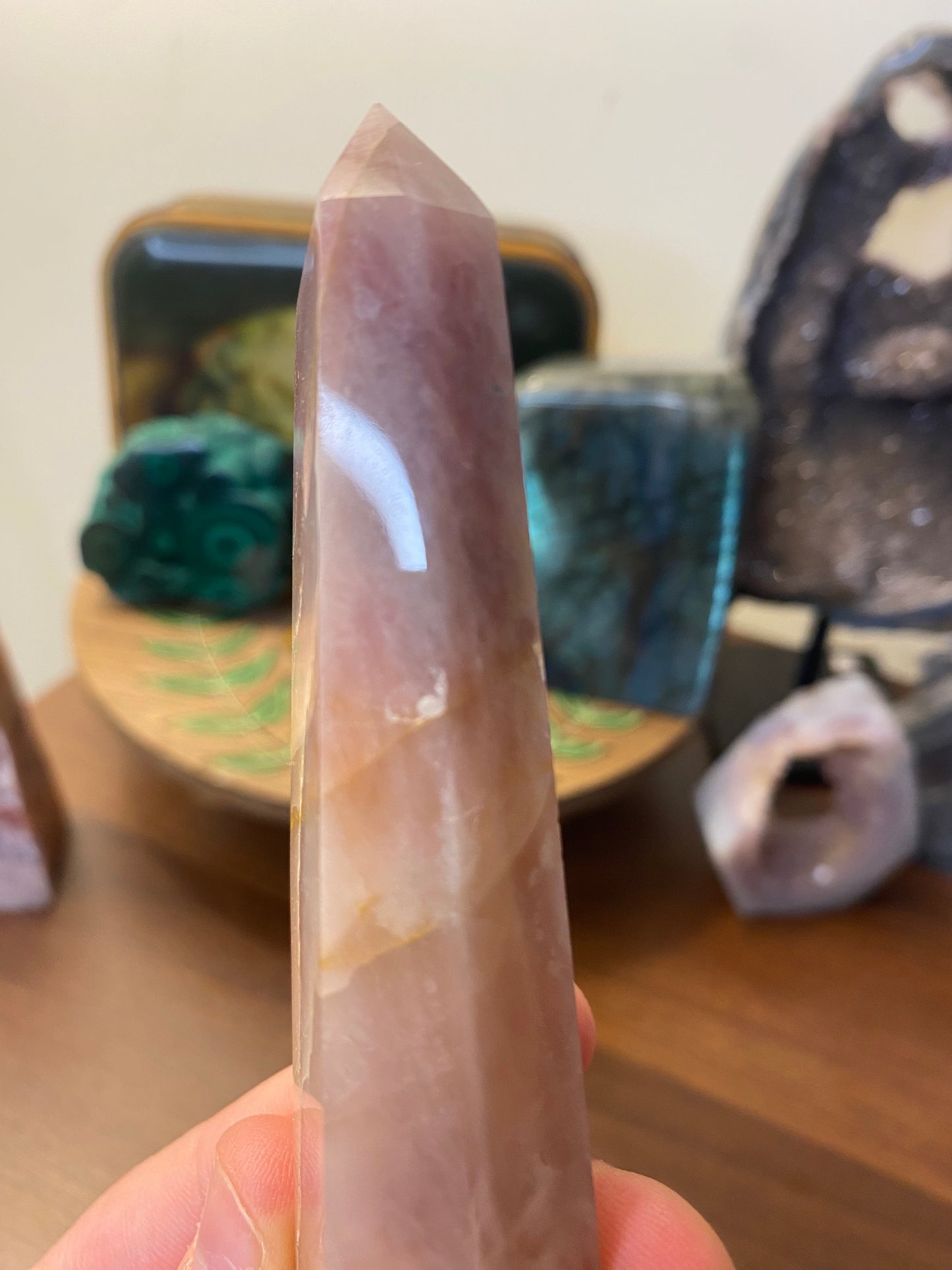 Lavender Rose Quartz Tower