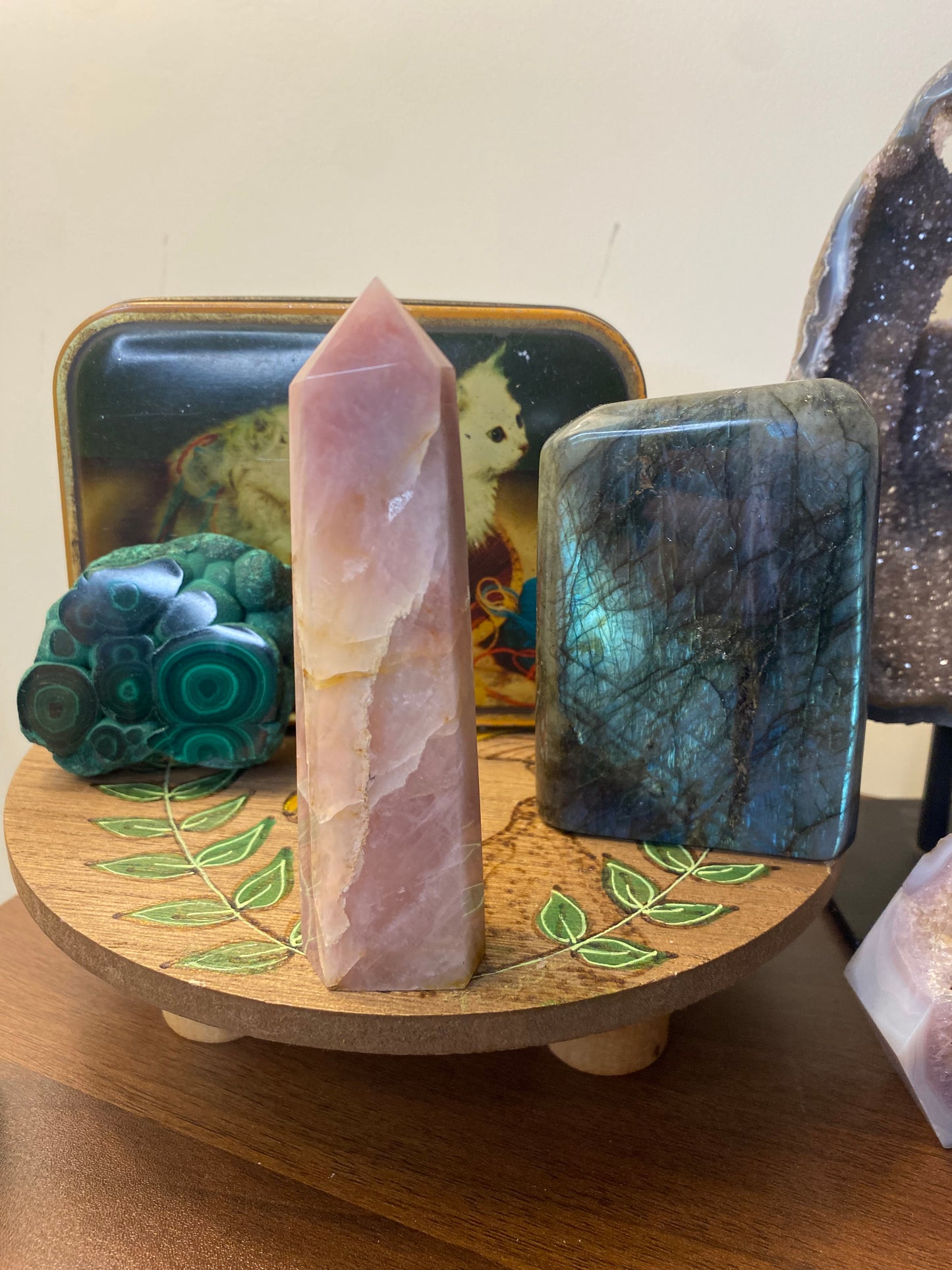 Lavender Rose Quartz Tower
