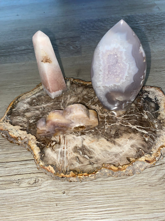 Pink Amethyst and Flower Agate Bundle 🌸💗