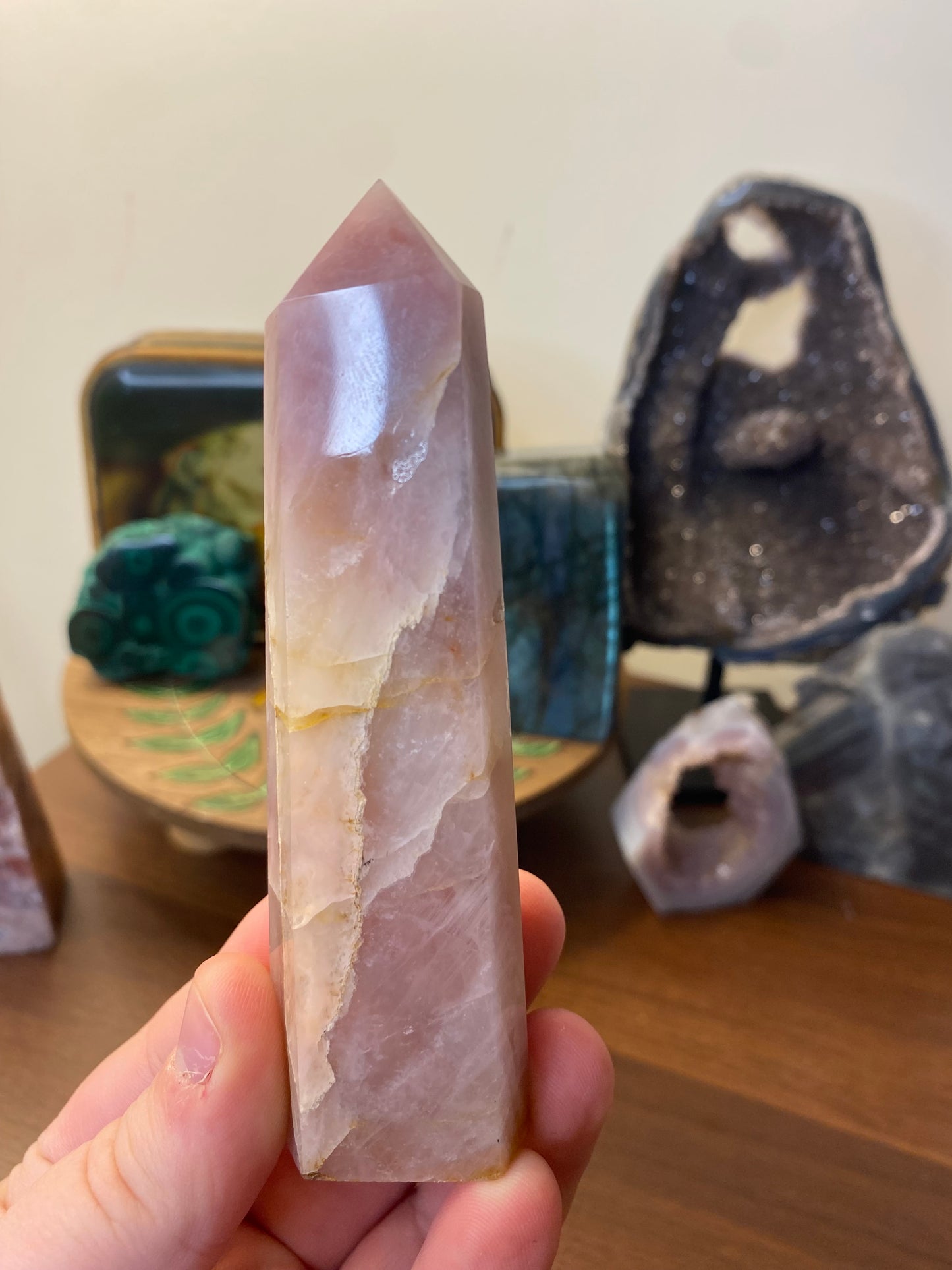 Lavender Rose Quartz Tower