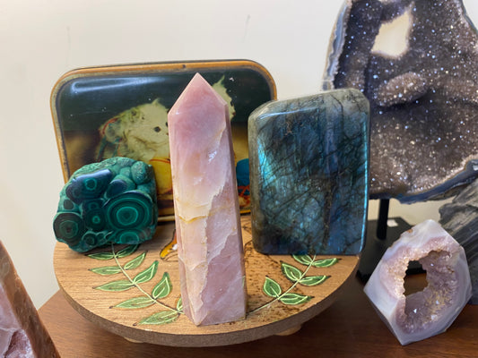 Lavender Rose Quartz Tower