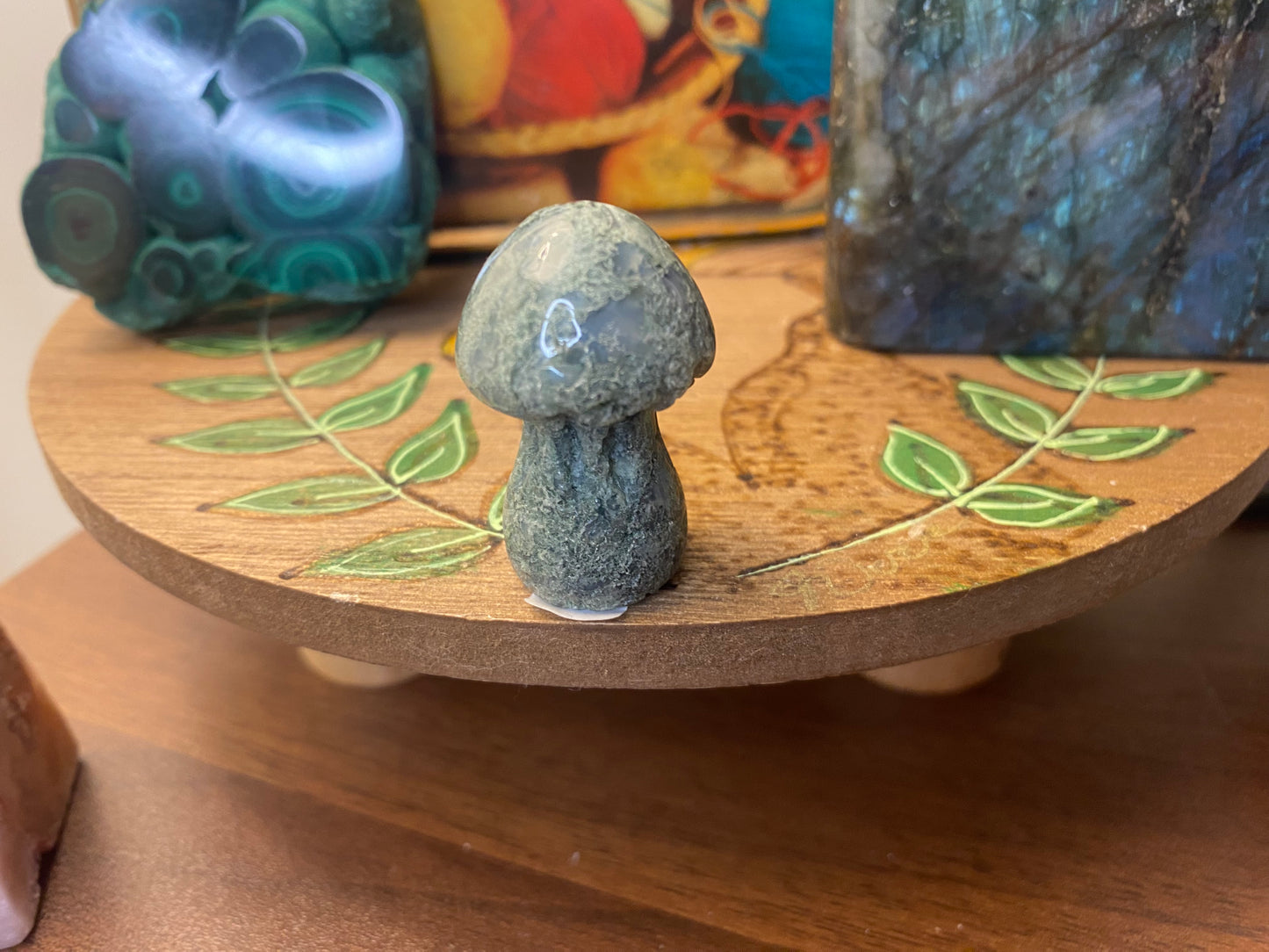 Moss Agate Mushroom