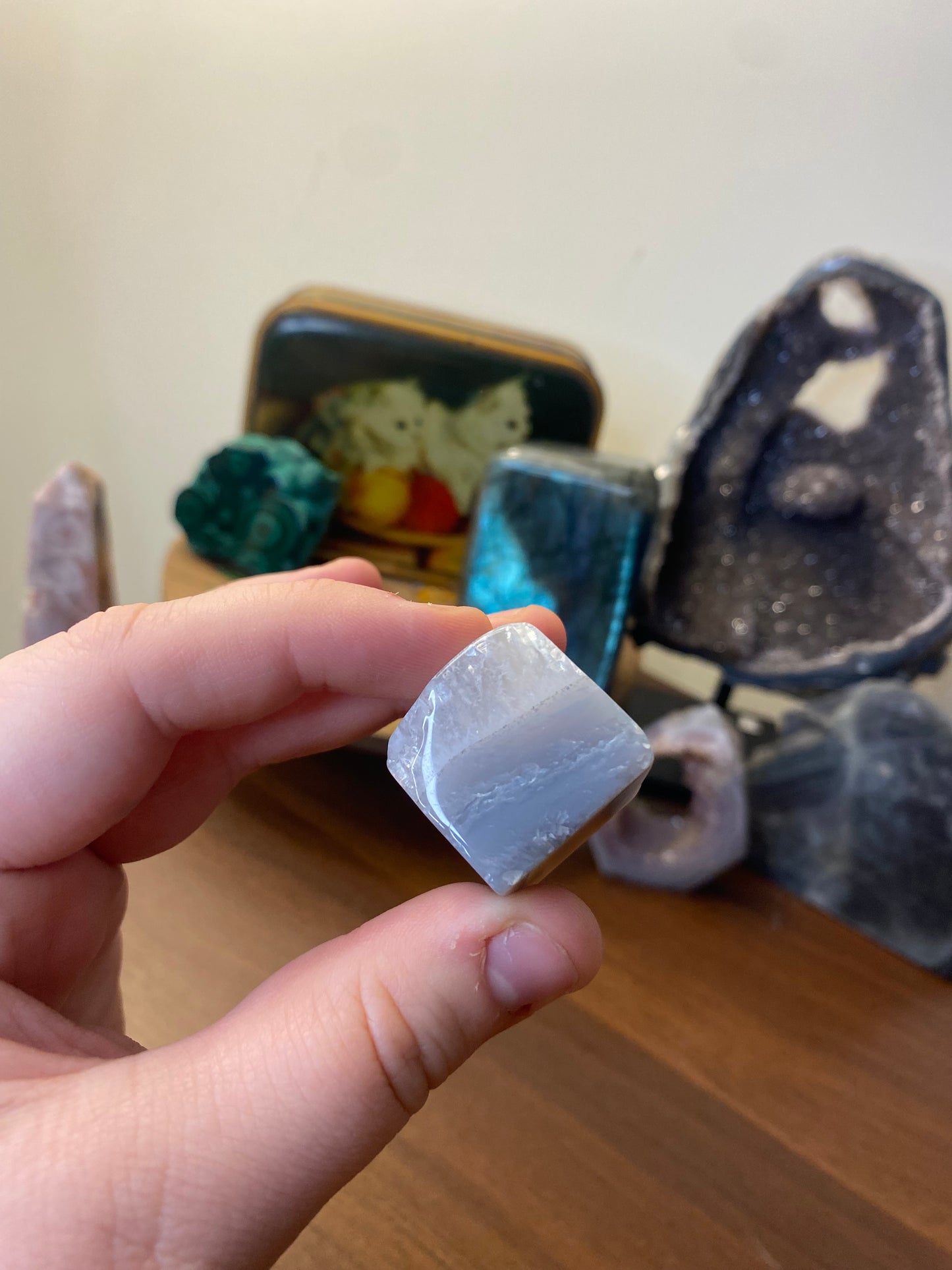 Moss Agate Cube