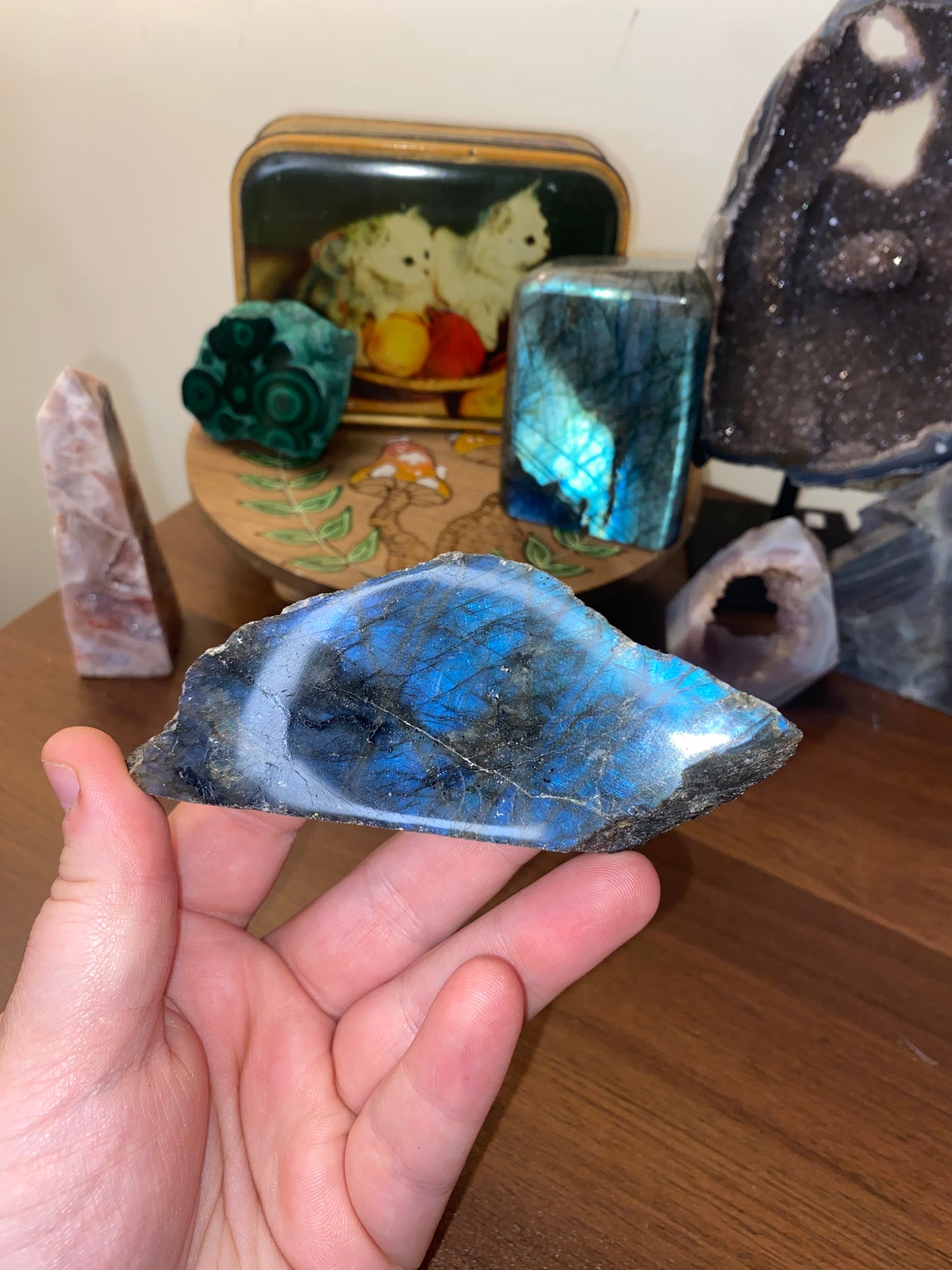 Half Polished Labradorite Freeform
