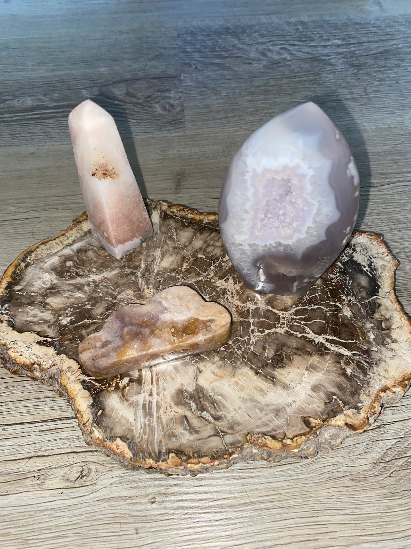 Pink Amethyst and Flower Agate Bundle 🌸💗