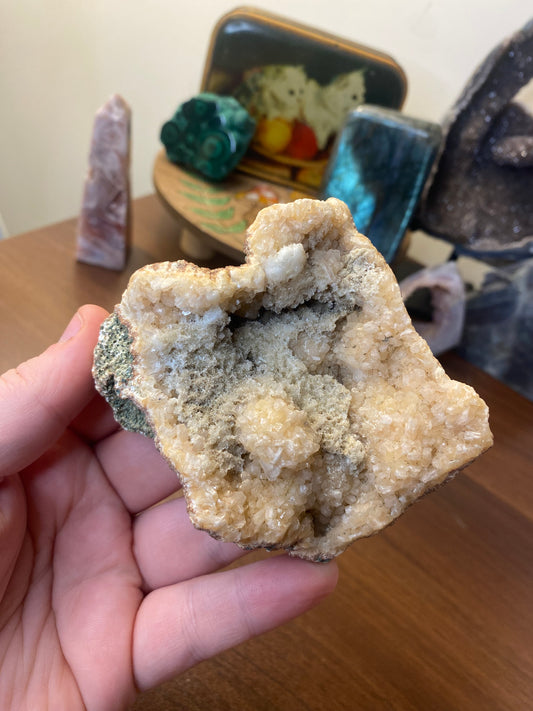 Raw Peach Selenite Cluster