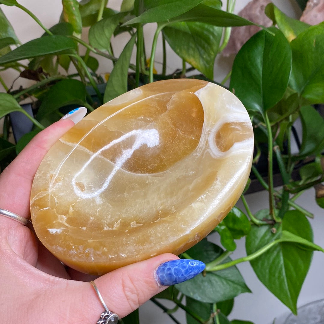 Orange Calcite Bowl