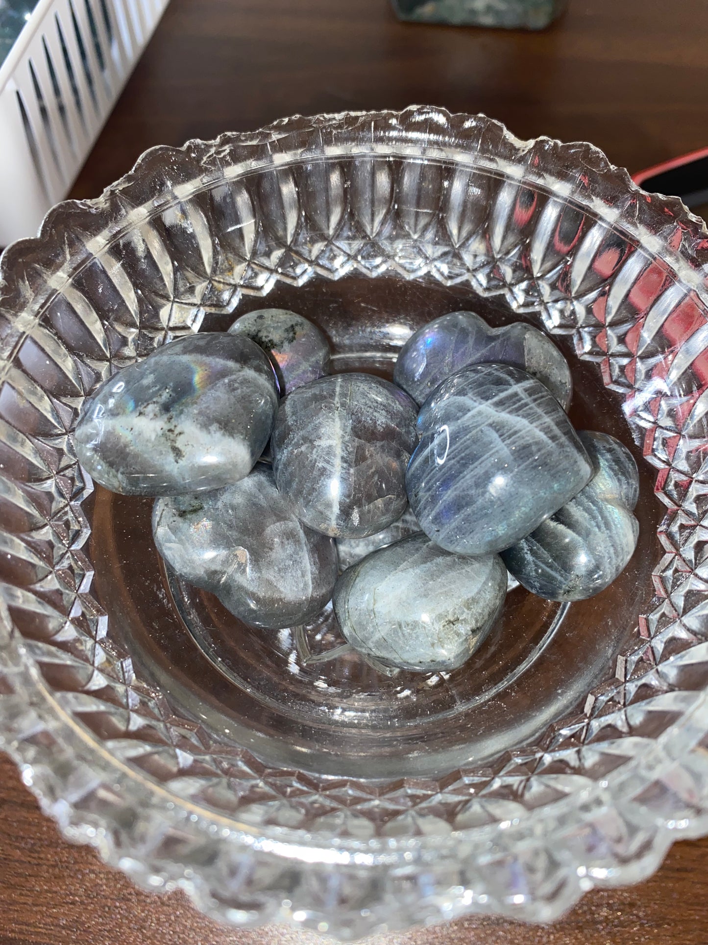 Purple Labradorite Hearts