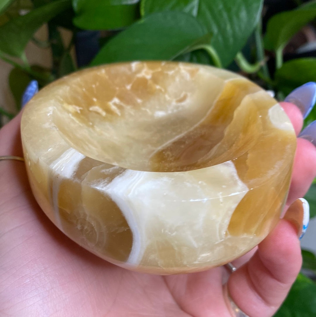 Orange Calcite Bowl