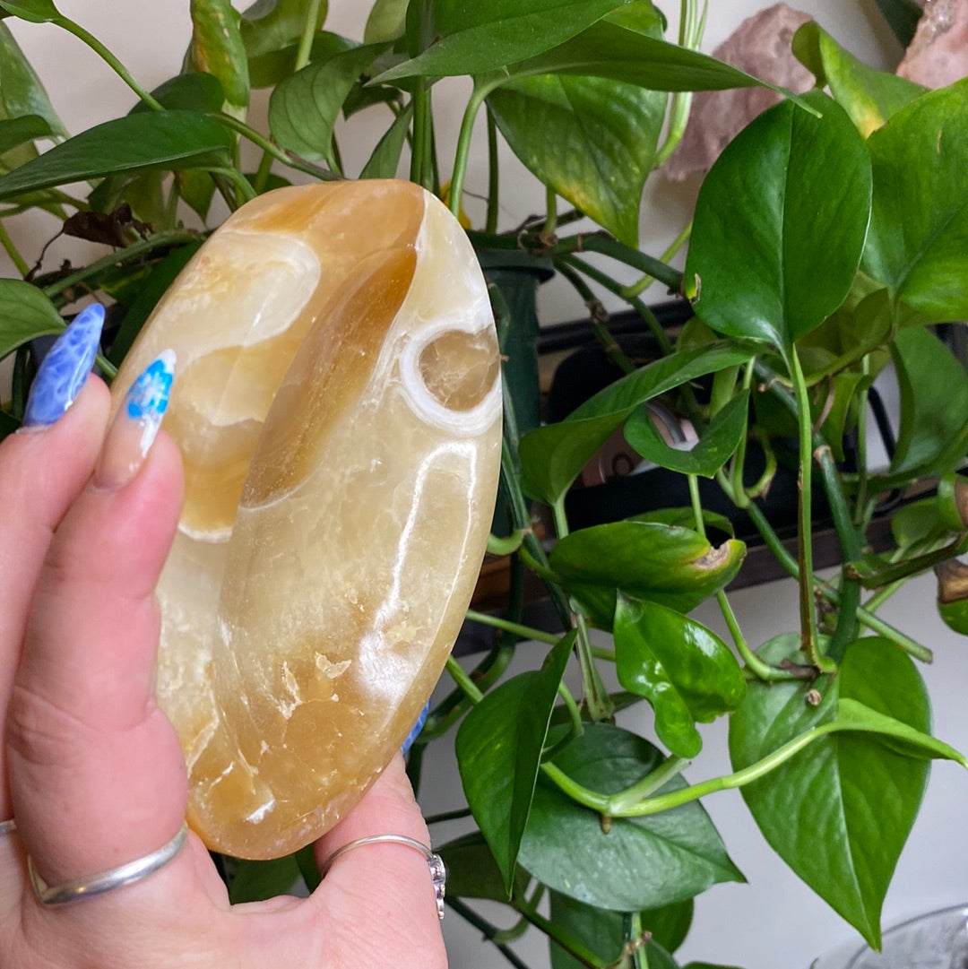 Orange Calcite Bowl