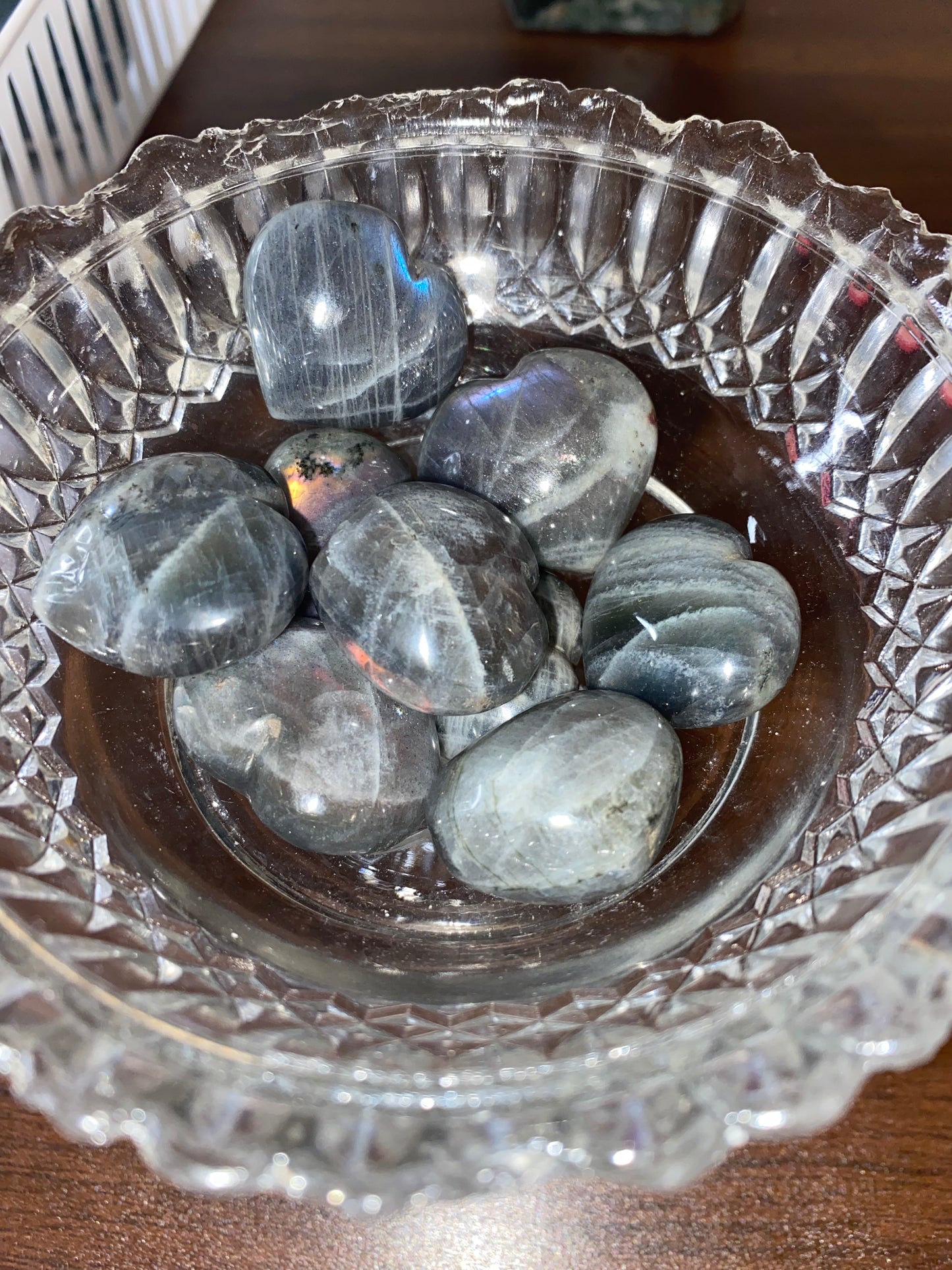 Purple Labradorite Hearts