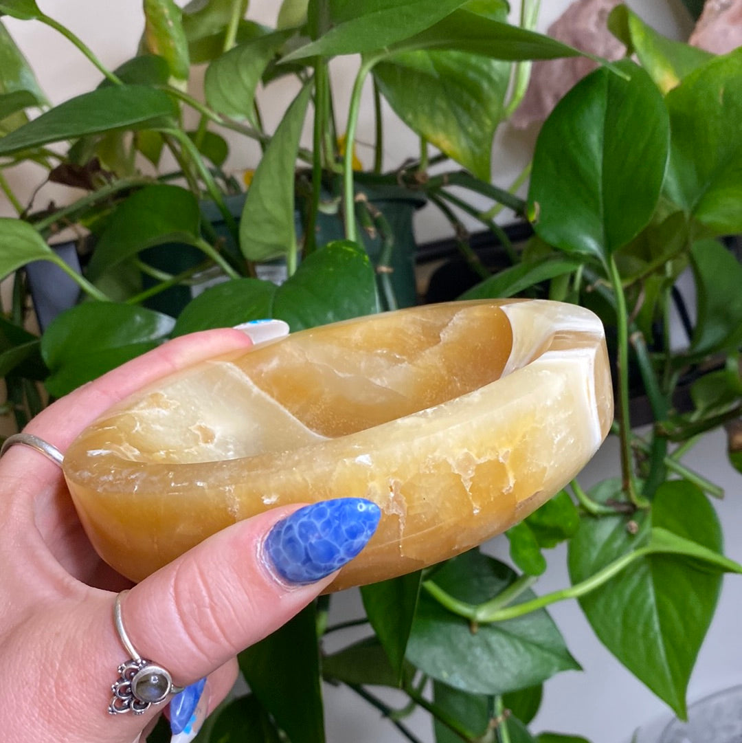 Orange Calcite Bowl