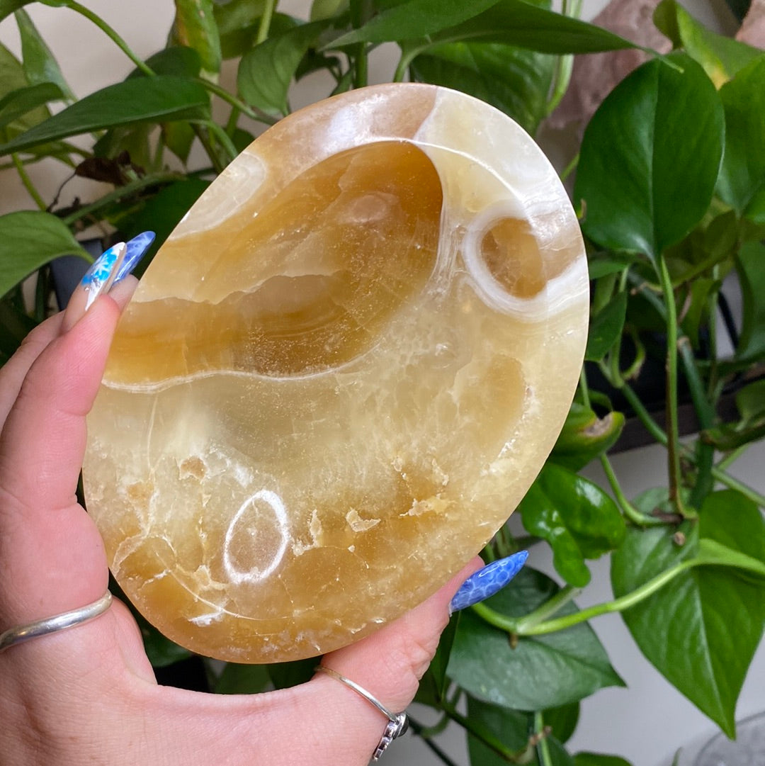 Orange Calcite Bowl