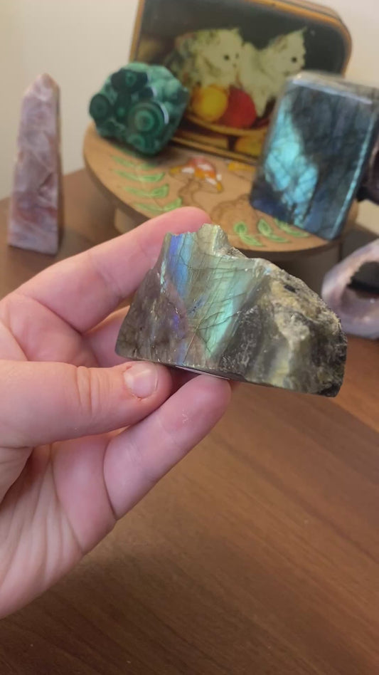 Half Polished Labradorite Freeform