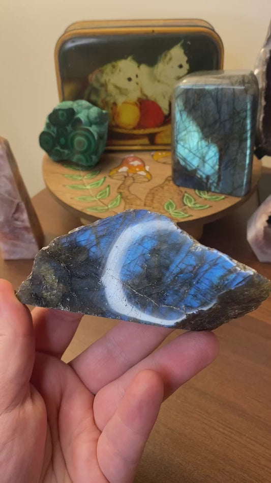 Half Polished Labradorite Freeform