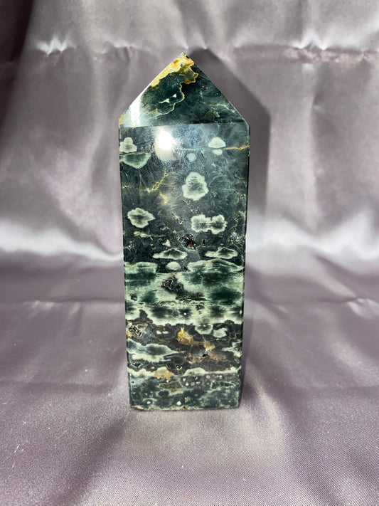 Ocean Jasper and Tourmaline Tower