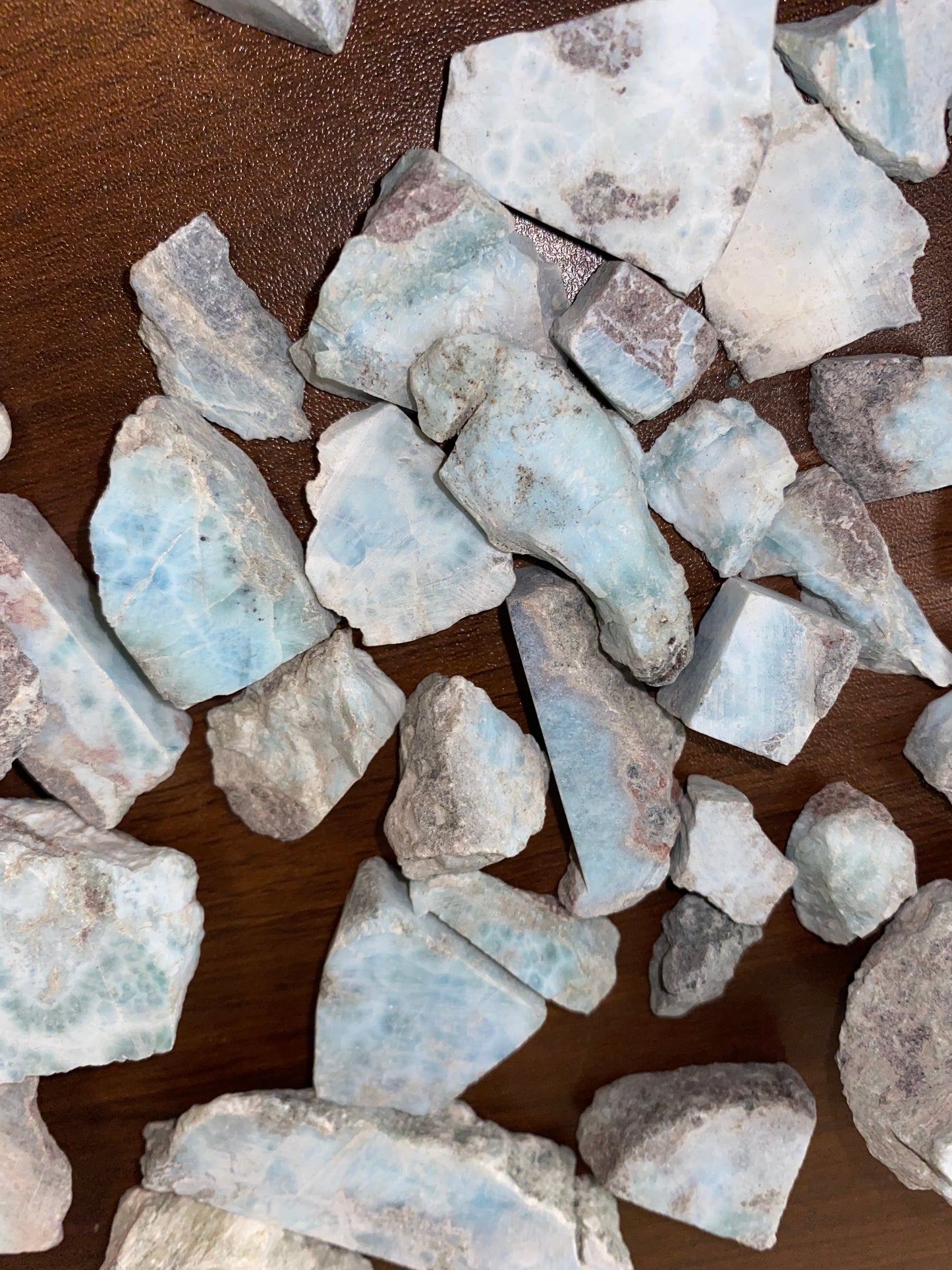 Rough Larimar Pieces