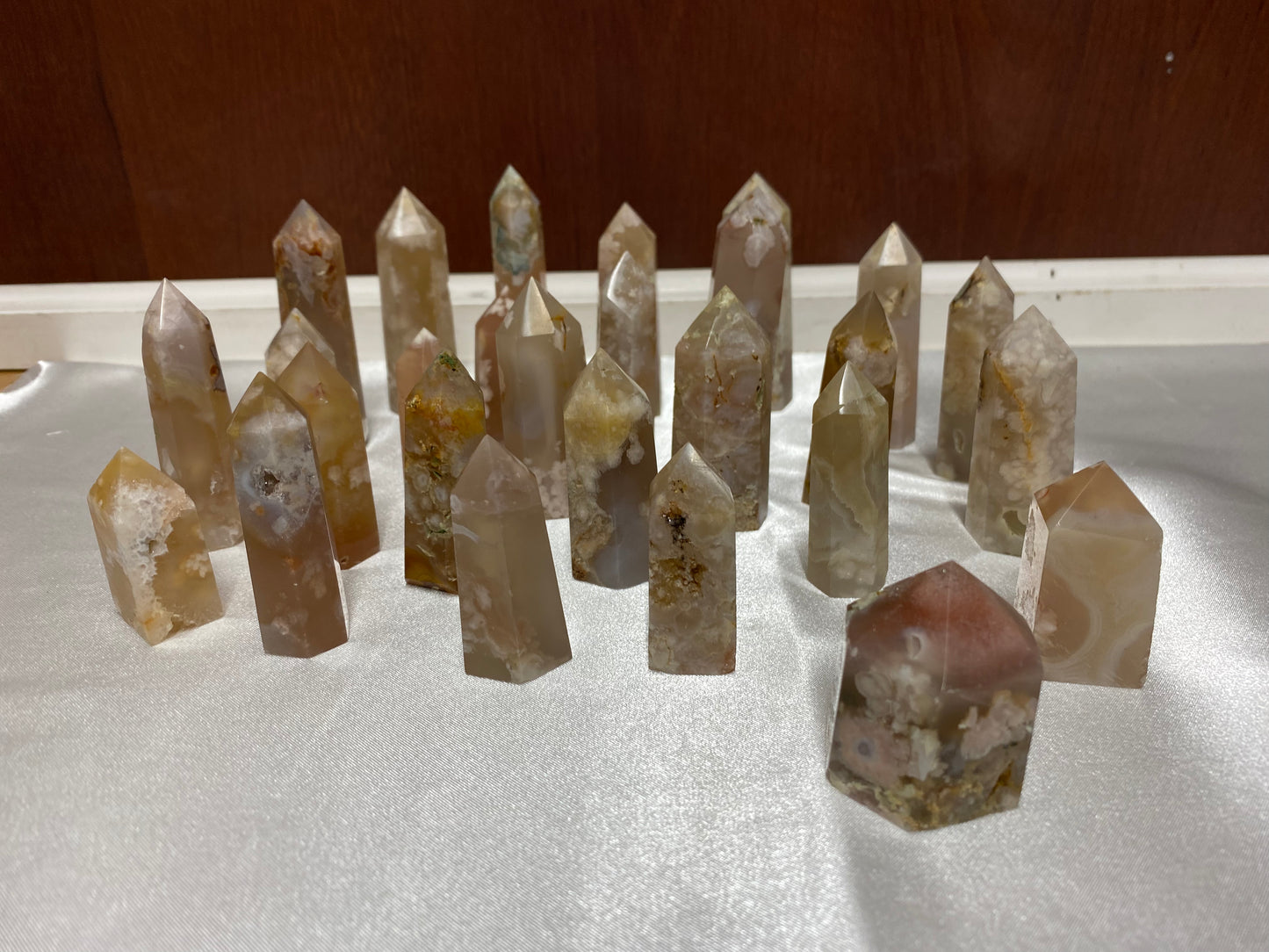 Flower Agate Mini Towers