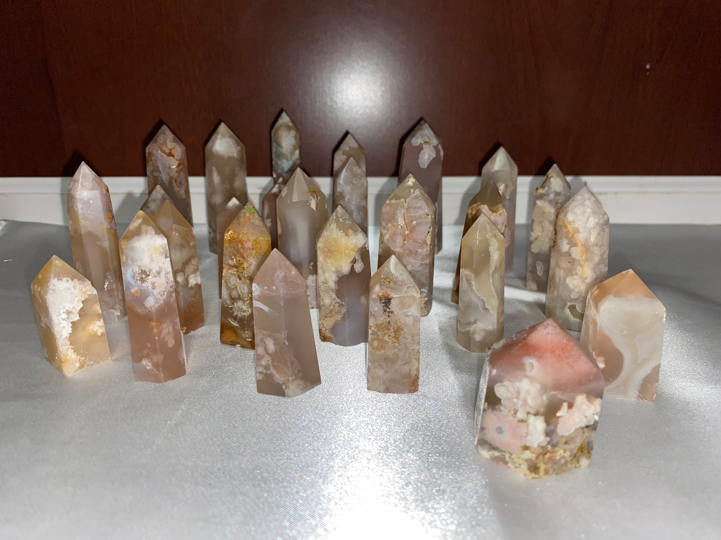 Flower Agate Mini Towers