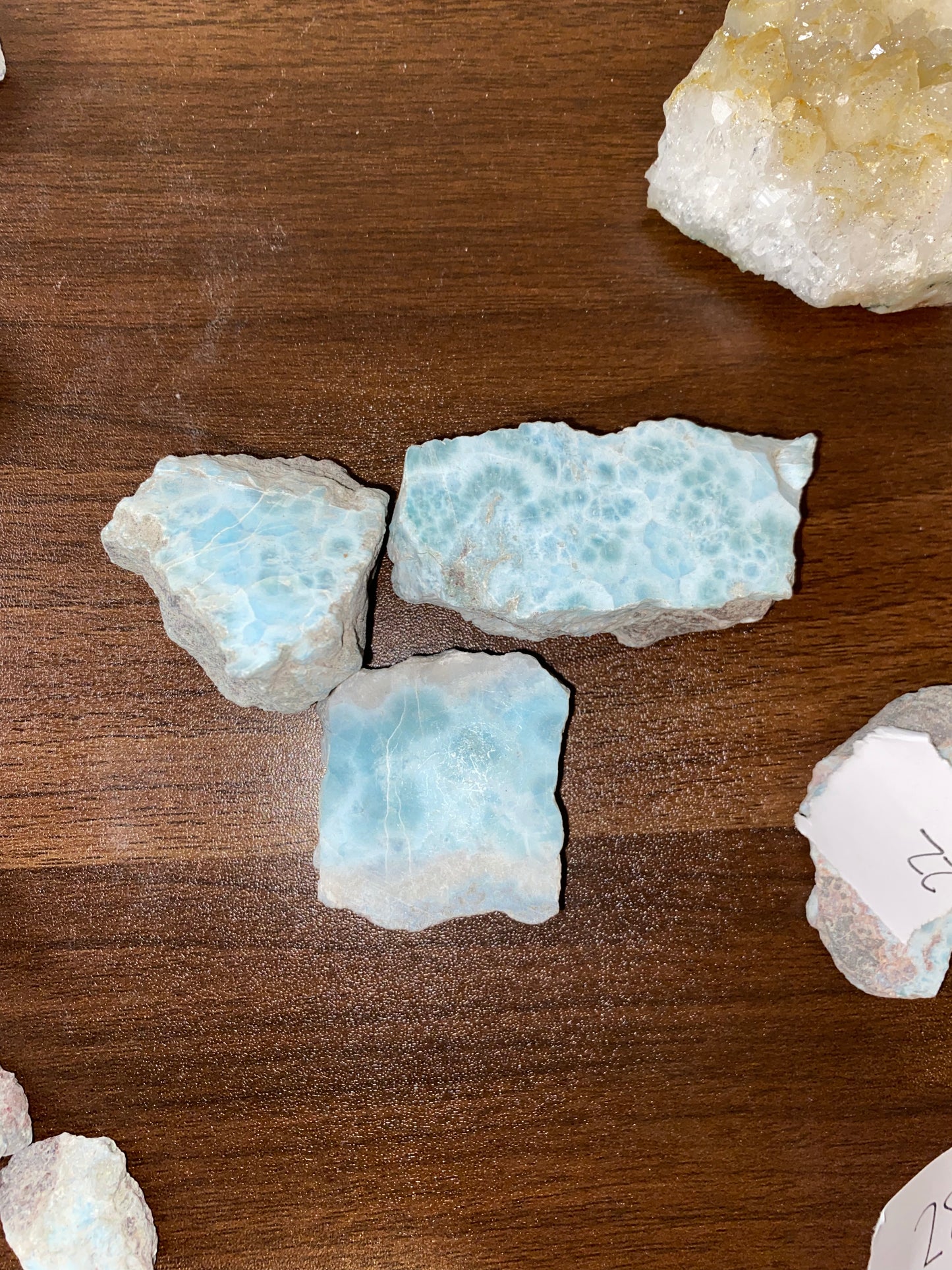 Rough Larimar Pieces