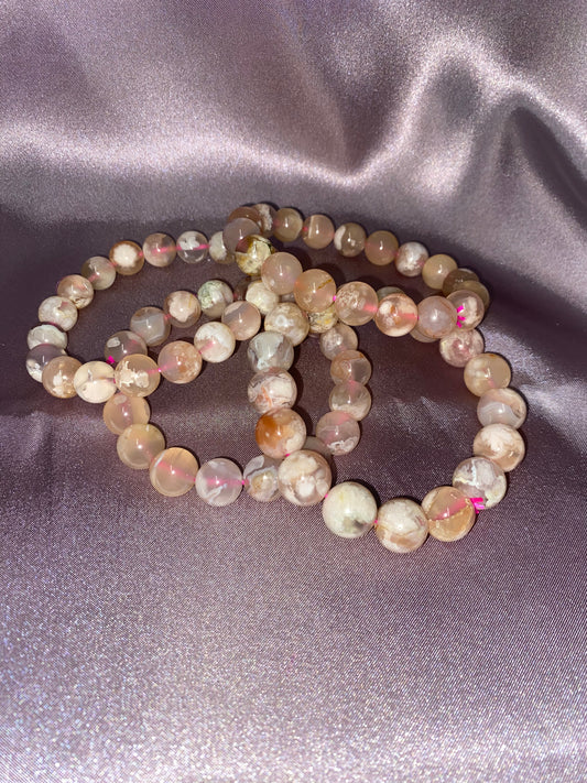 Flower Agate Bracelets