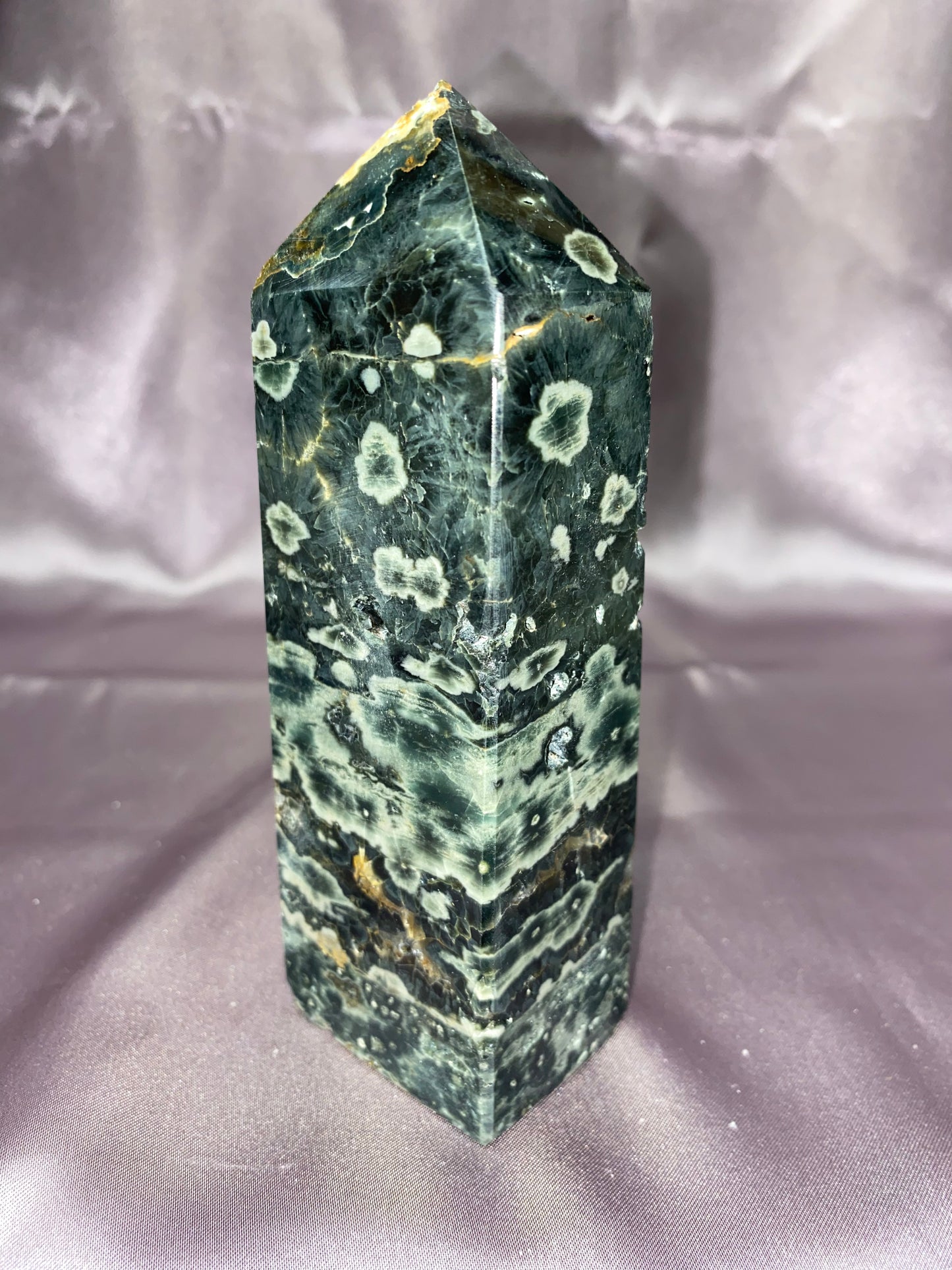 Ocean Jasper and Tourmaline Tower