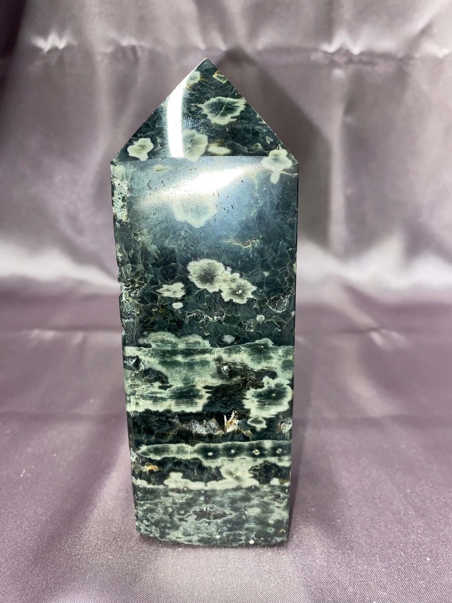 Ocean Jasper and Tourmaline Tower